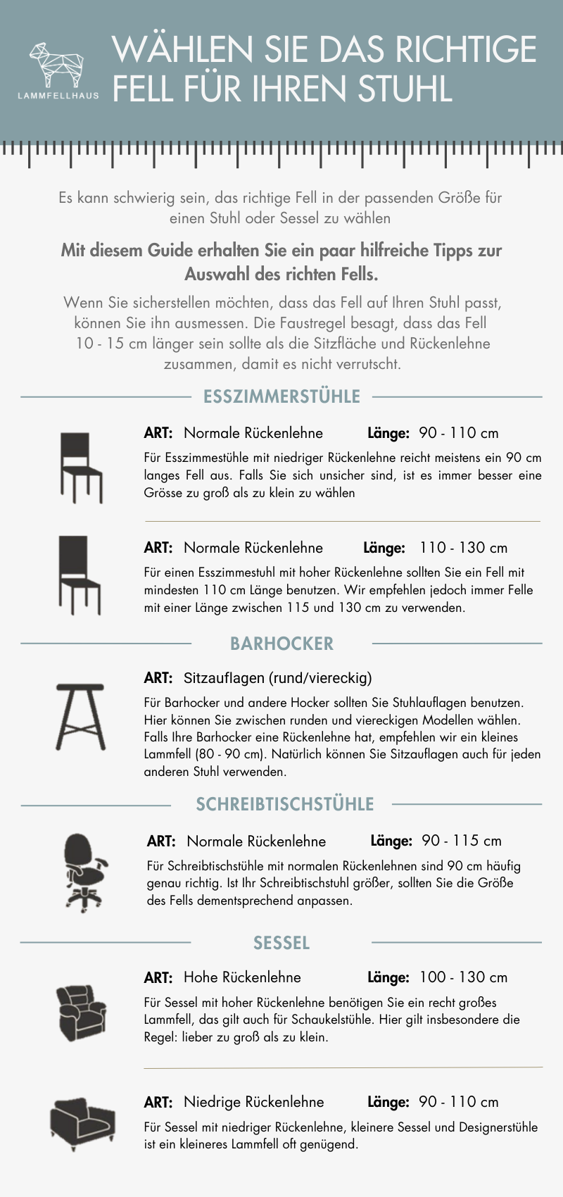 Lammfell für Stuhl
