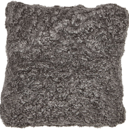 Lammfellkissen | Kurzhaar | Neuseeland | Doppelseitig | 40x40 cm Grafit