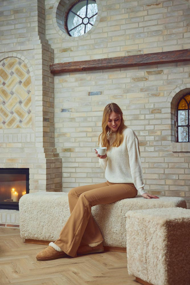 Bank aus Kurzhaar Lammfell