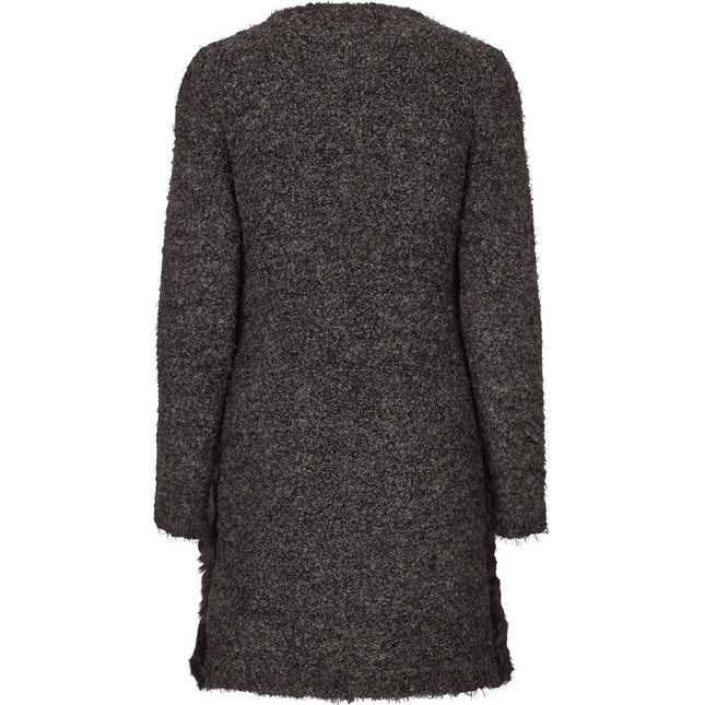 Joy Mantel | Lammfell Dunkelgrau