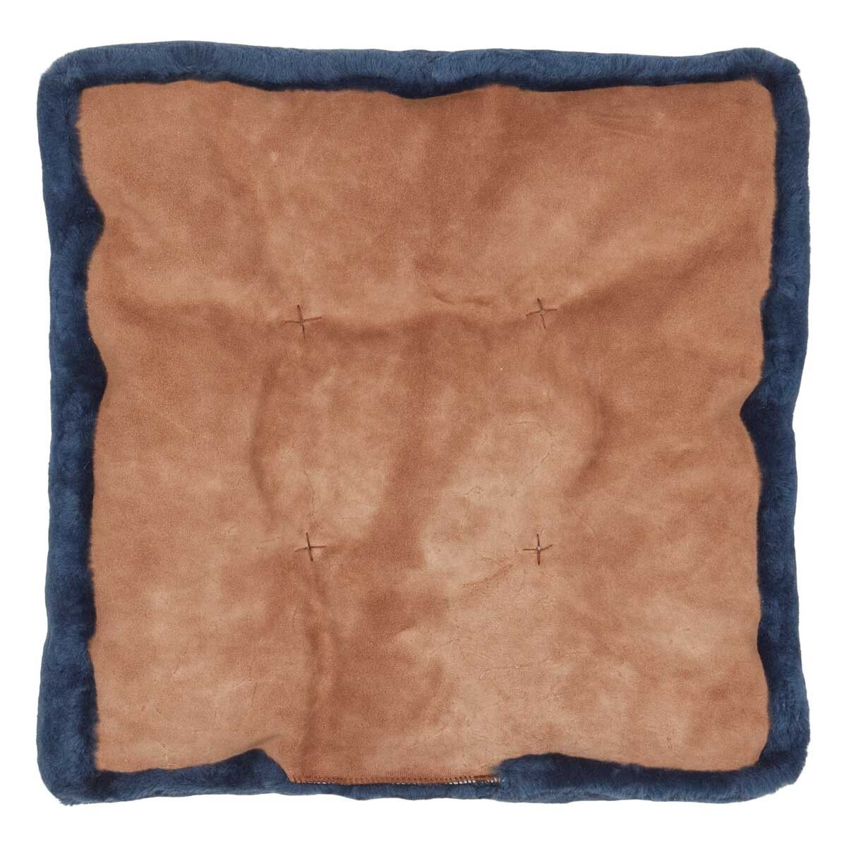 Lammfellkissen | Neuseeland | Mokassin | 45x45 cm Sitzkissen | Lammfellhaus.at