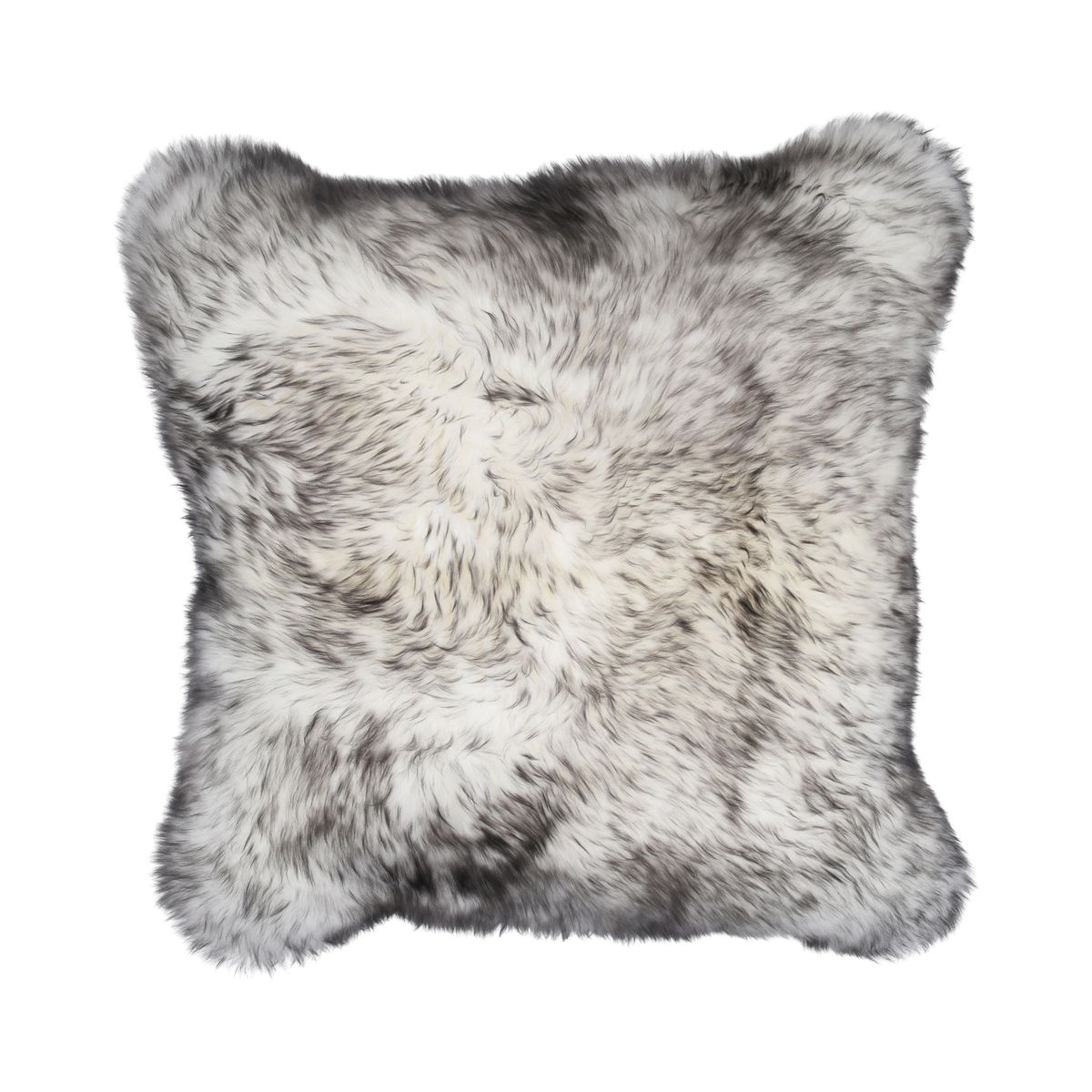Fellkissen | Langhaar | Neuseeland | 50x50 cm Schwarze Spitze