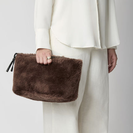 Maxi Havanna Clutch | Neuseeland | Lammwolle Beige