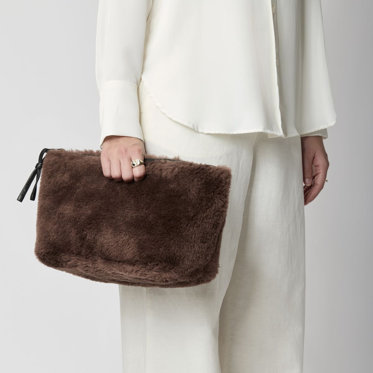 Maxi Havanna Clutch | Neuseeland | Lammwolle Taschen | Lammfellhaus.at