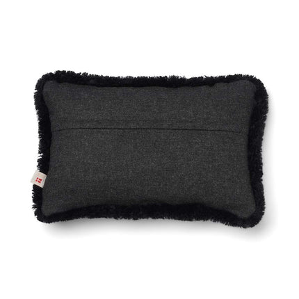 Wollkissen | 100% Wolle | Fellborte | 52x52 cm | 34x52 cm Kohle/Schwarz