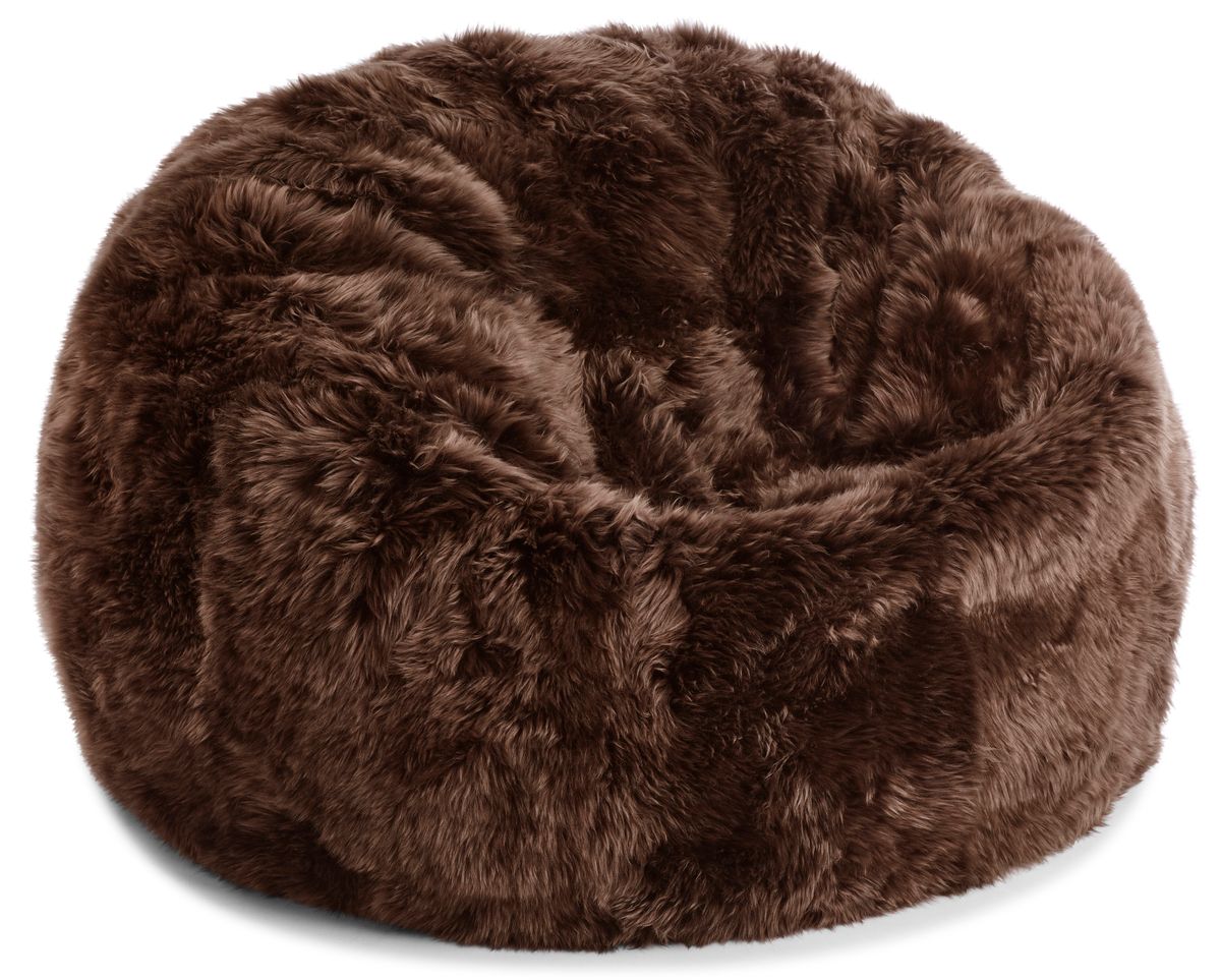 Lammfell Sitzsack Premium | Langhaar | Neuseeland | 73x74 cm | 92x93 cm Sitzsäcke | Lammfellhaus.at