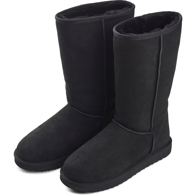 Lammfell Stiefel Premium | Neuseeland | Größe 35-41 Schwarz