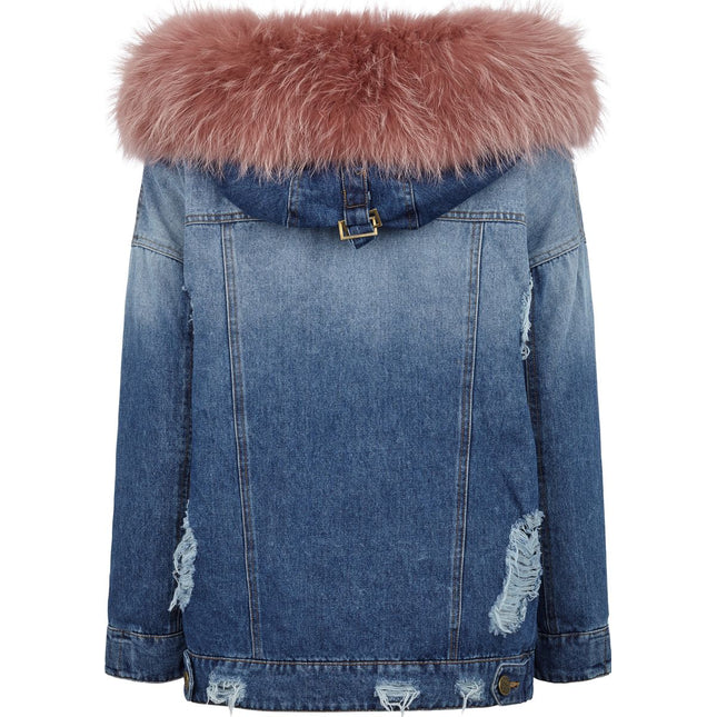 Riley Jacke | Denim, Waschbär Kirschblüte
