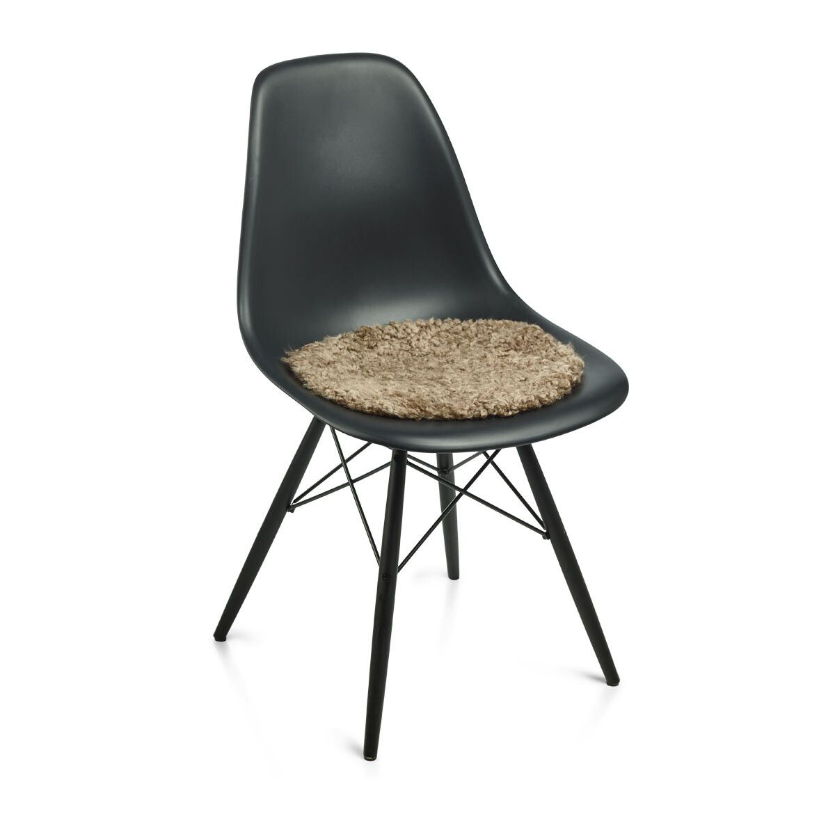 Lammfell Stuhlkissen Premium | Kurzhaar | Neuseeland | D38 cm Sitzkissen | Lammfellhaus.at