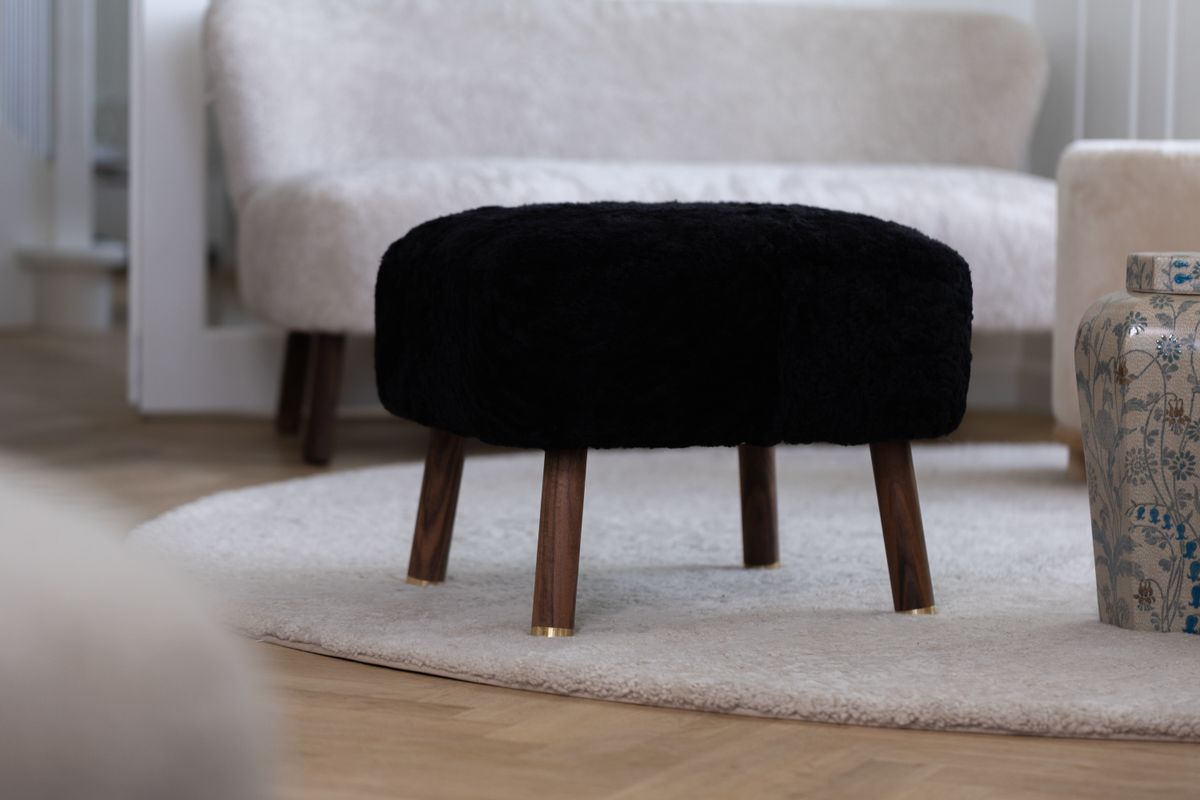 Lammfell Designerteppich | Kurzhaar | Neuseeland | D140 cm Teppiche | Lammfellhaus.at