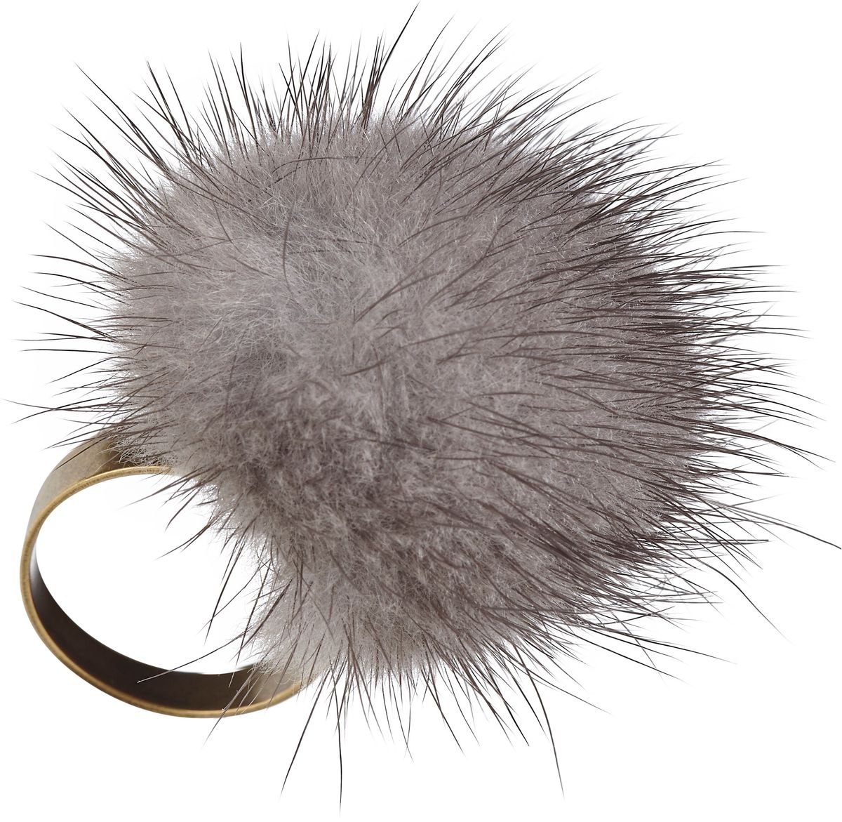Pompon Ring | Nerz Modeaccessoire | Lammfellhaus.at