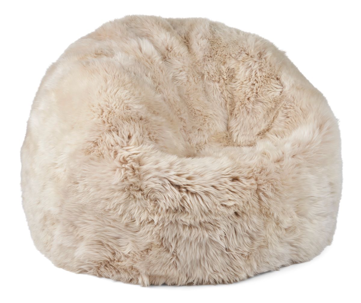 Lammfell Sitzsack Premium | Langhaar | Neuseeland | 73x74 cm | 92x93 cm Sitzsäcke | Lammfellhaus.at