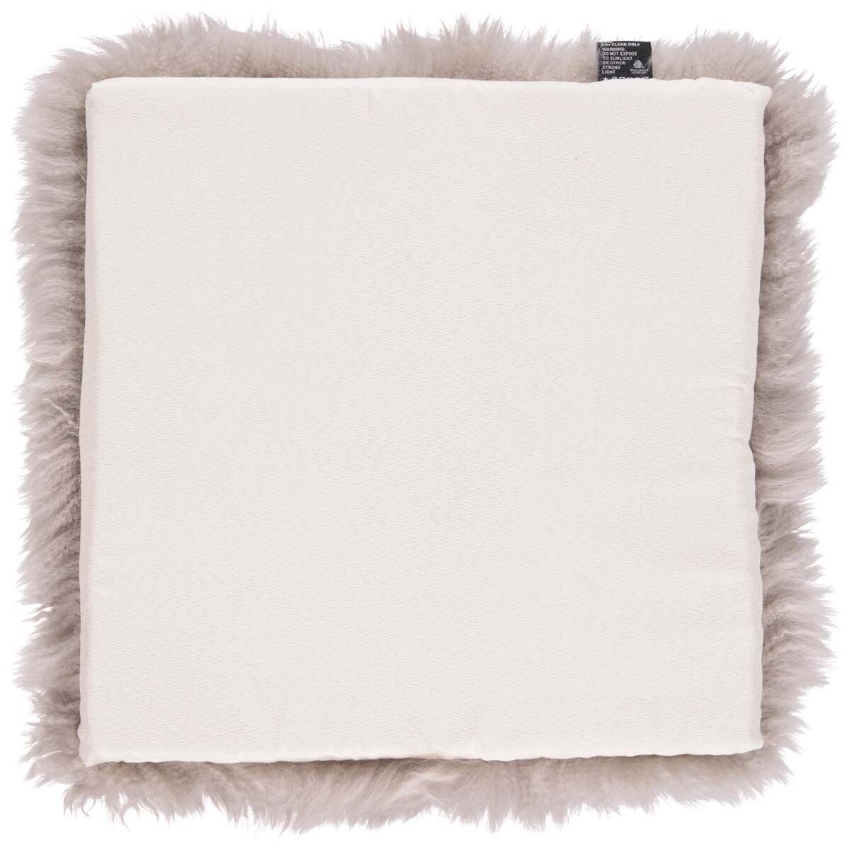 Lammfell Stuhlauflage | Langhaar | Neuseeland | 37x37 cm Sitzkissen | Lammfellhaus.at