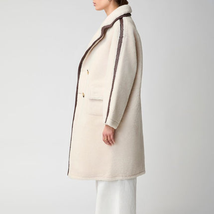 Jill Mantel | Shearling Beige