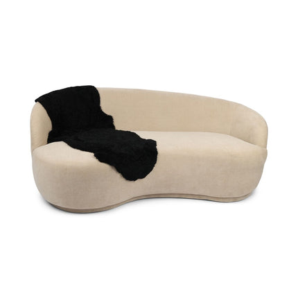 Doppeltes Lammfell | Kurzhaar | Neuseeland | 160x60 cm Schwarz