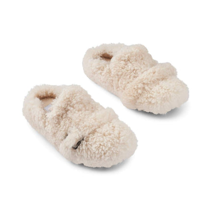 Fluffy Curly Slippers | Lammfell Natur