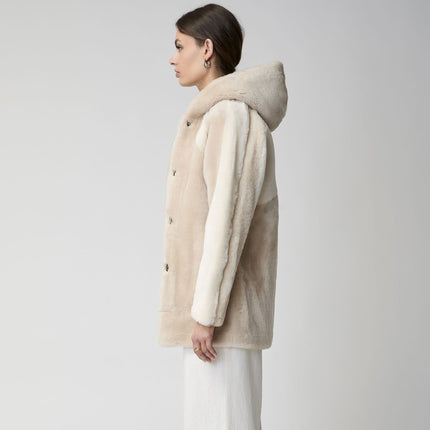 Leah Jacke | Doubleface Beige/Brun