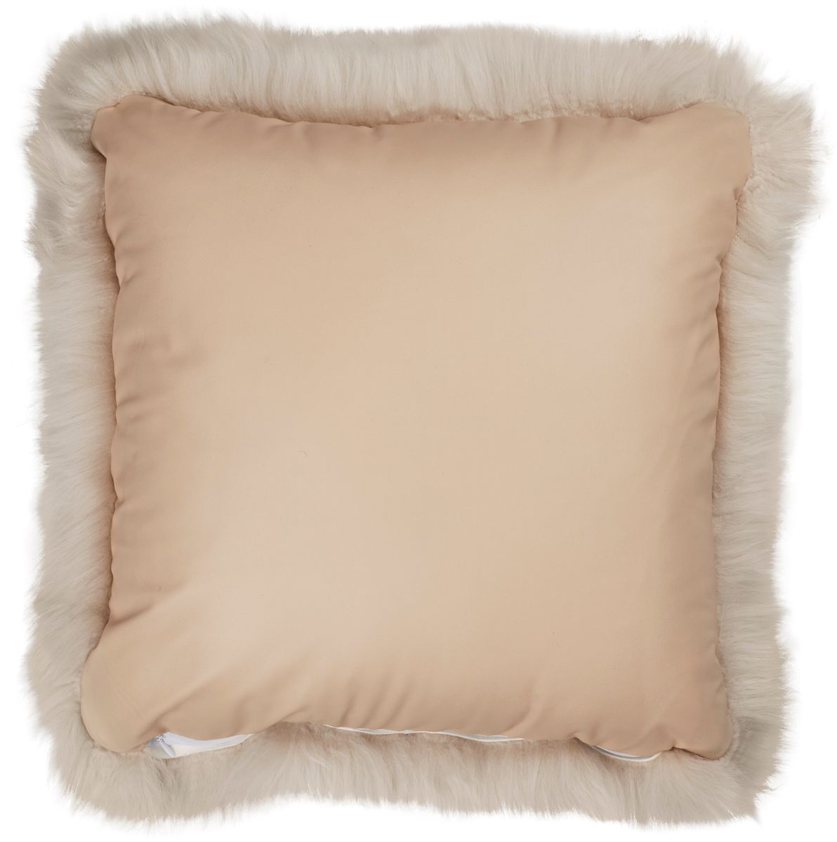 Lammfellkissen | Neuseeland | Lederrückseite | 50x50 cm Fellkissen | Lammfellhaus.at