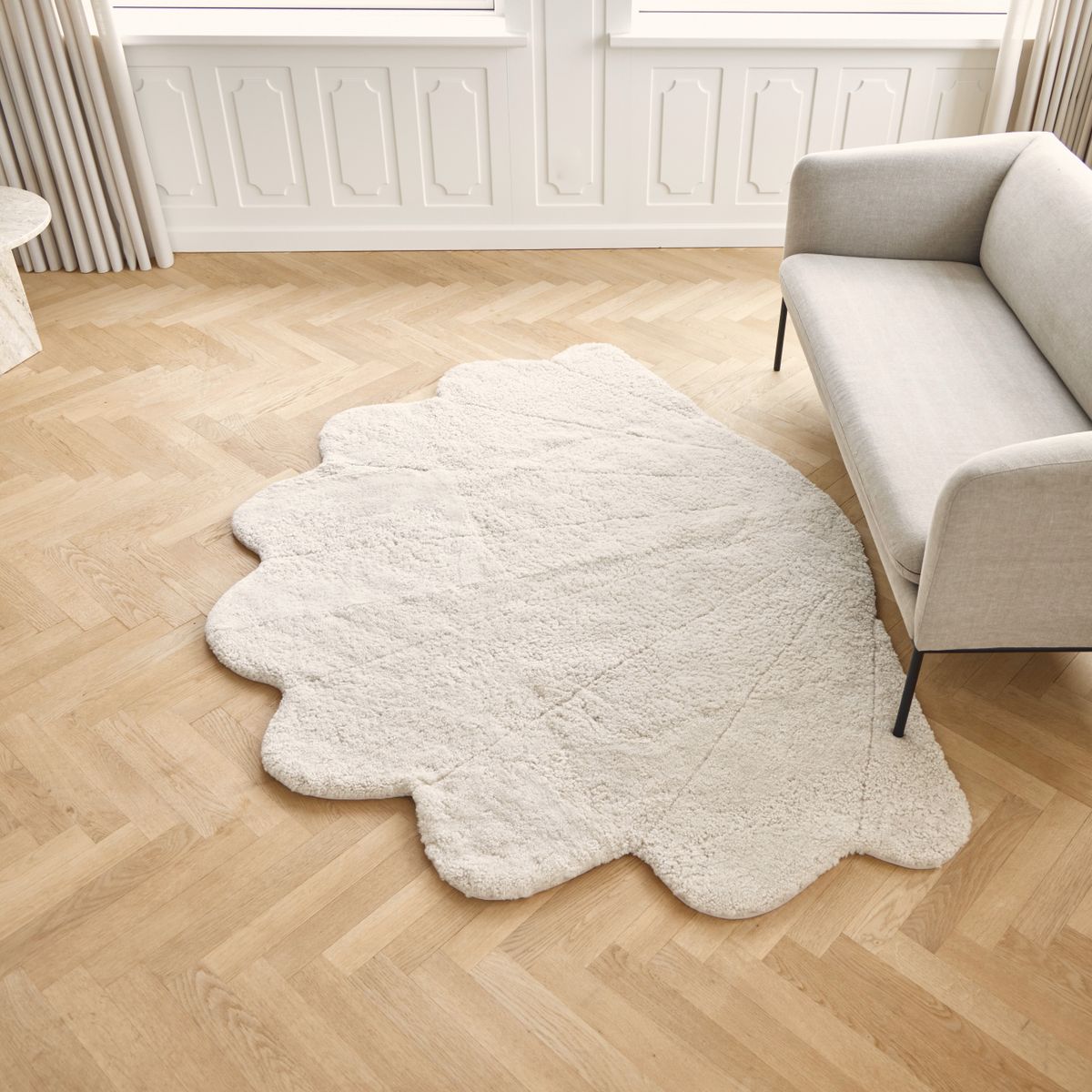 Shell Lammfell Designerteppich | Kurzhaar | Neuseeland | 210x150 cm Teppiche | Lammfellhaus.at