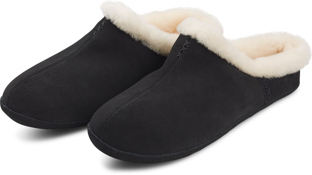 Hausschuh mit Absatz | Neuseeland | Größe 35-41 Fellschuhe | Lammfellhaus.at