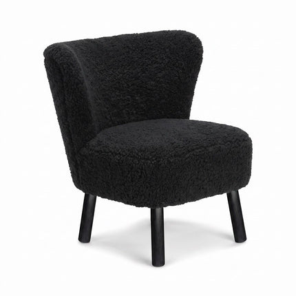 Emily Loungestuhl | Kurzhaar | Design Möbel Schwarz