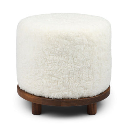 Simon Pouf | Kurzhaar | Neuseeland | D46x52 cm Weiß