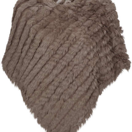 Molly Poncho | Kaninchen Taupe