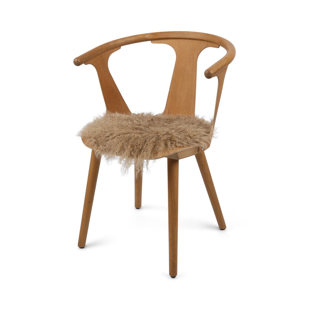 Stuhlkissen | Tibet | D34 cm Sand Taupe