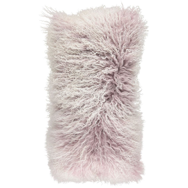 Lammfellkissen | Tibet | 28x56 cm Wolkengrau/Schneespitze