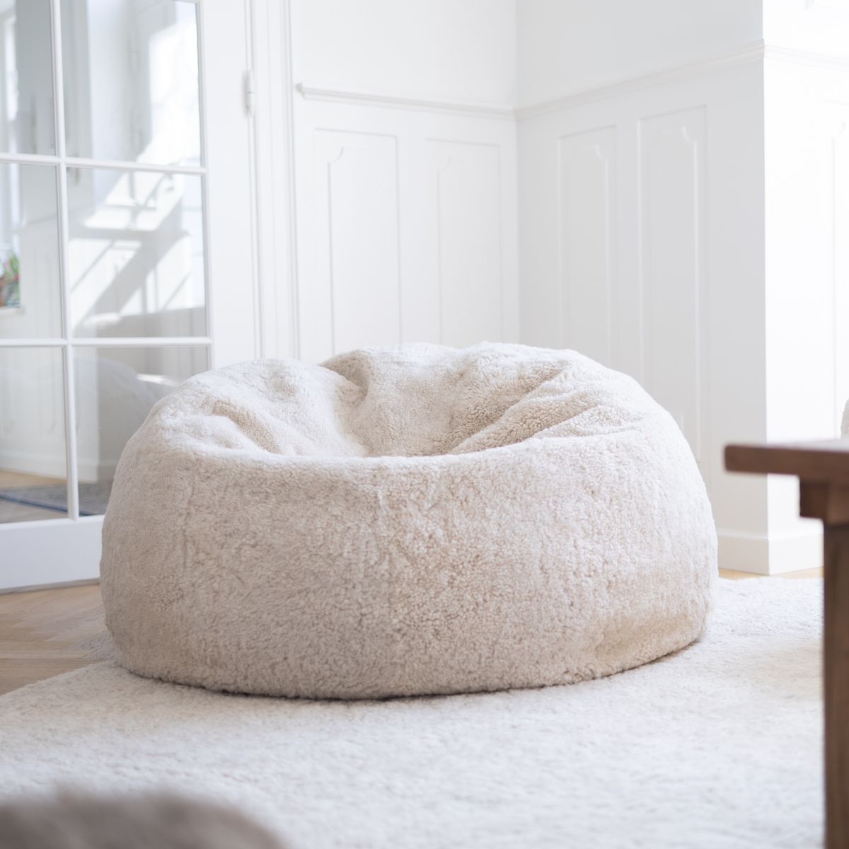 Lammfell Sitzsack | Kurzhaar | Neuseeland | 73x74 cm | 92x93 cm Sitzsäcke | Lammfellhaus.at