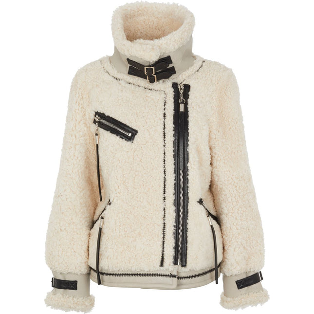 Nicki Jacke | Lammfell, Leder