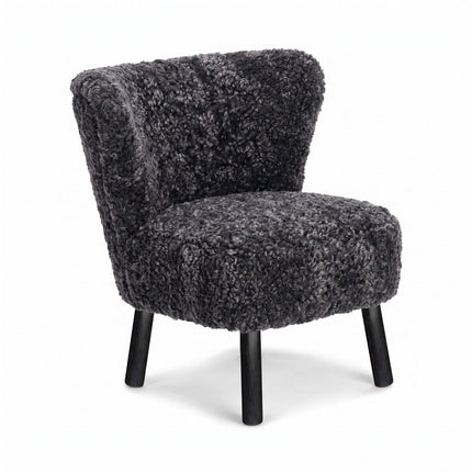 Emily Loungestuhl | Kurzhaar | Design Möbel Anthrazit