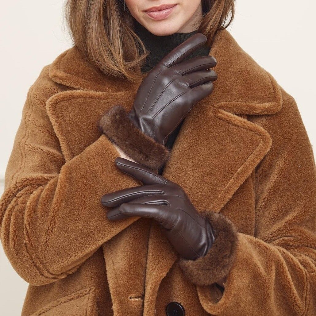 Kendall | Lederhandschuhe | Nerzpelz | Damenhandschuhe Modeaccessoire | Lammfellhaus.at