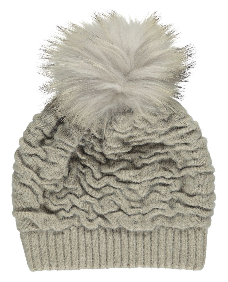 Sidse Mütze | Wolle, Waschbär Modeaccessoire | Lammfellhaus.at