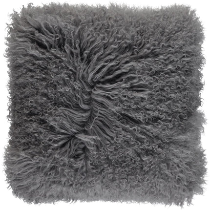 Lammfellkissen Premium | Tibet | Doppelseitig | 40x40 cm 56x56 cm Stahl