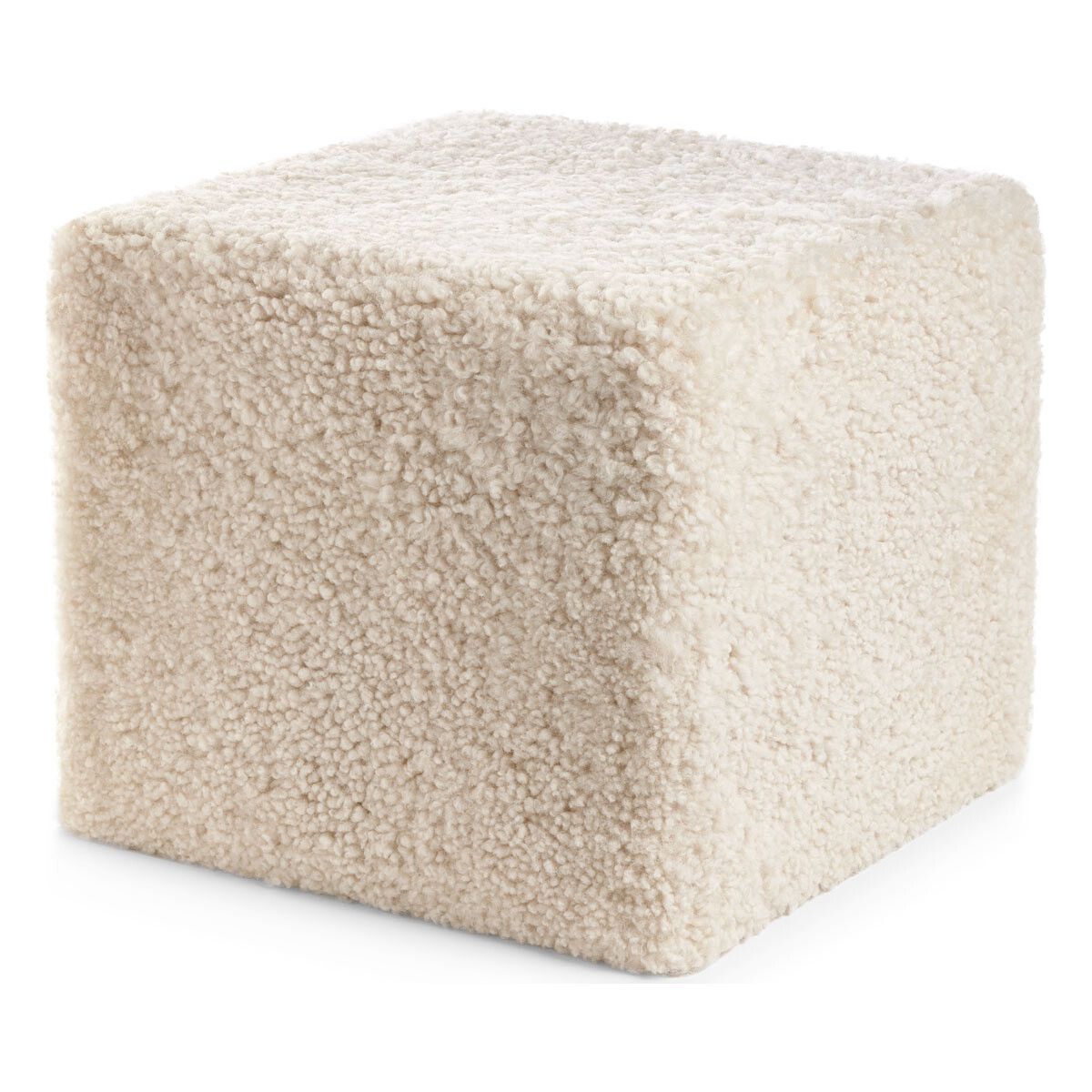 Lammfellpouf Premium | Kurzhaar | Neuseeland | 40x40x35 cm Poufs | Lammfellhaus.at