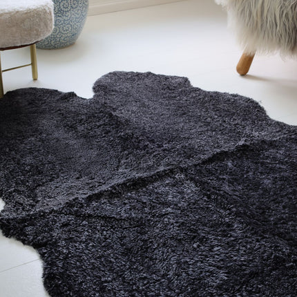 Lammfell Teppich Premium | Kurzhaar | Neuseeland | 180x120 cm Anthrazit