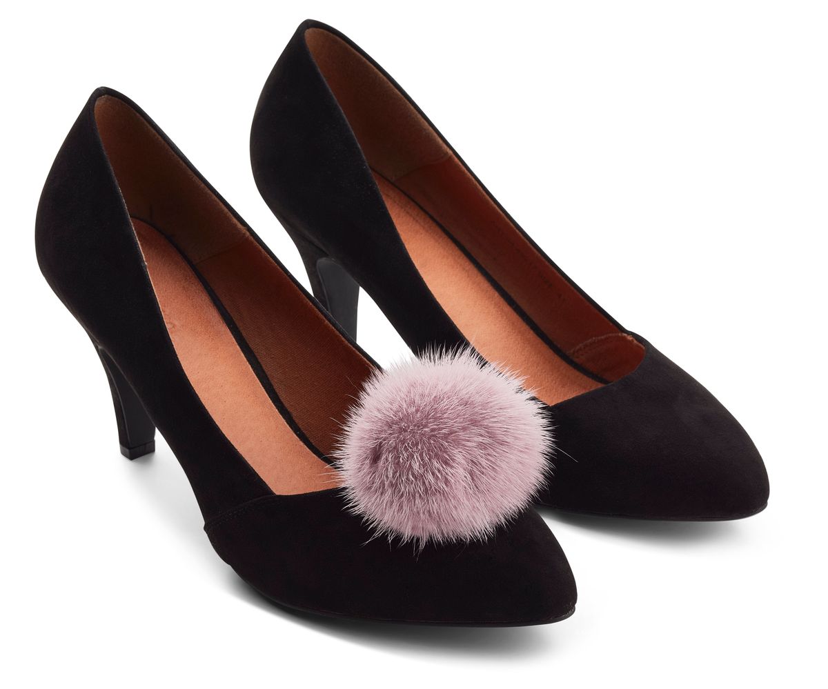 Pompon Schuhclip | Nerz Fellschuhe | Lammfellhaus.at