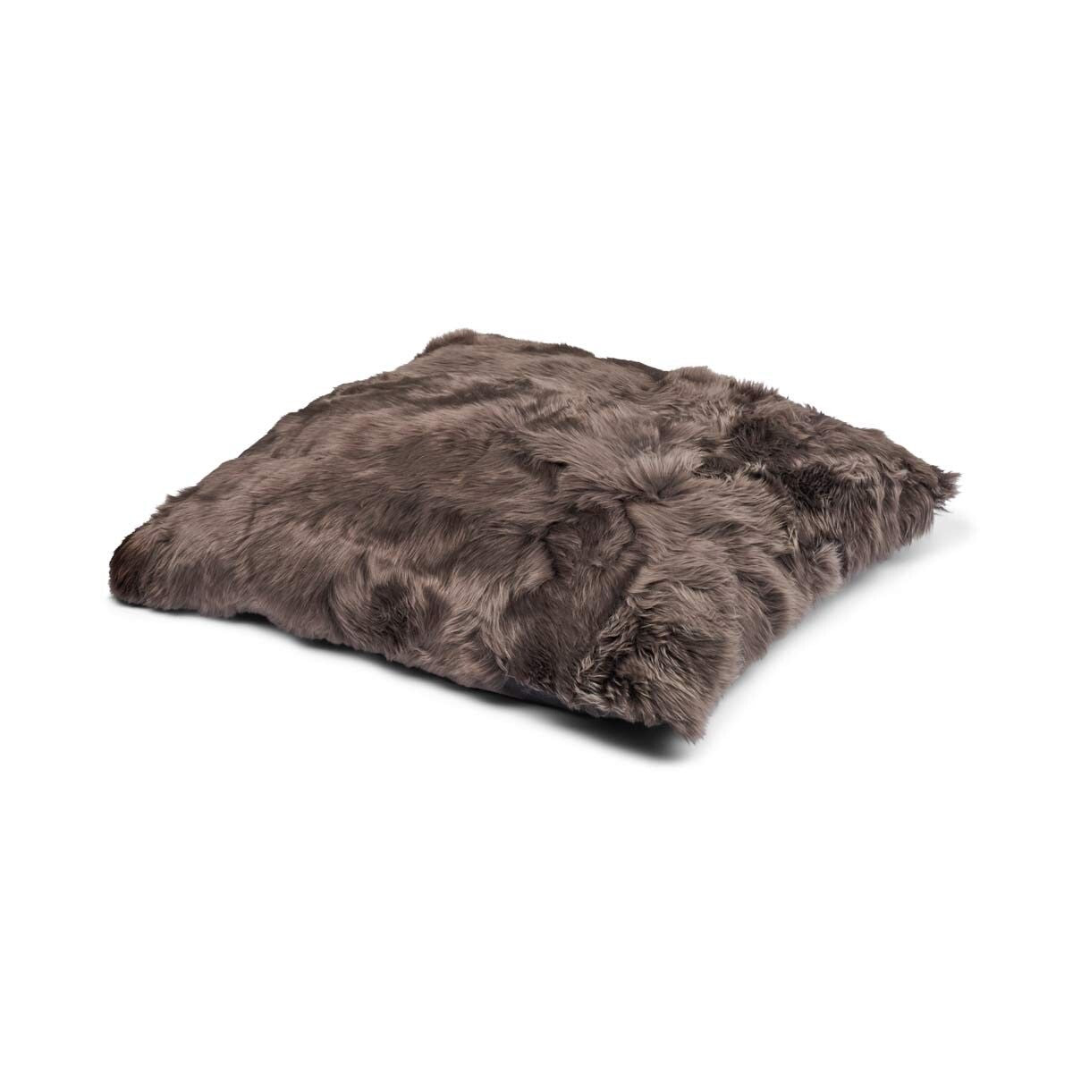 Lammfell Sitzsack | Langhaar | Neuseeland | Einseitig | 90x90 cm Fellkissen | Lammfellhaus.at