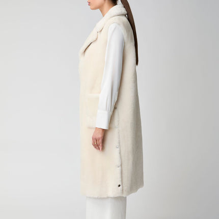 Raelynn Weste | Shearling Lammfell Schwarz