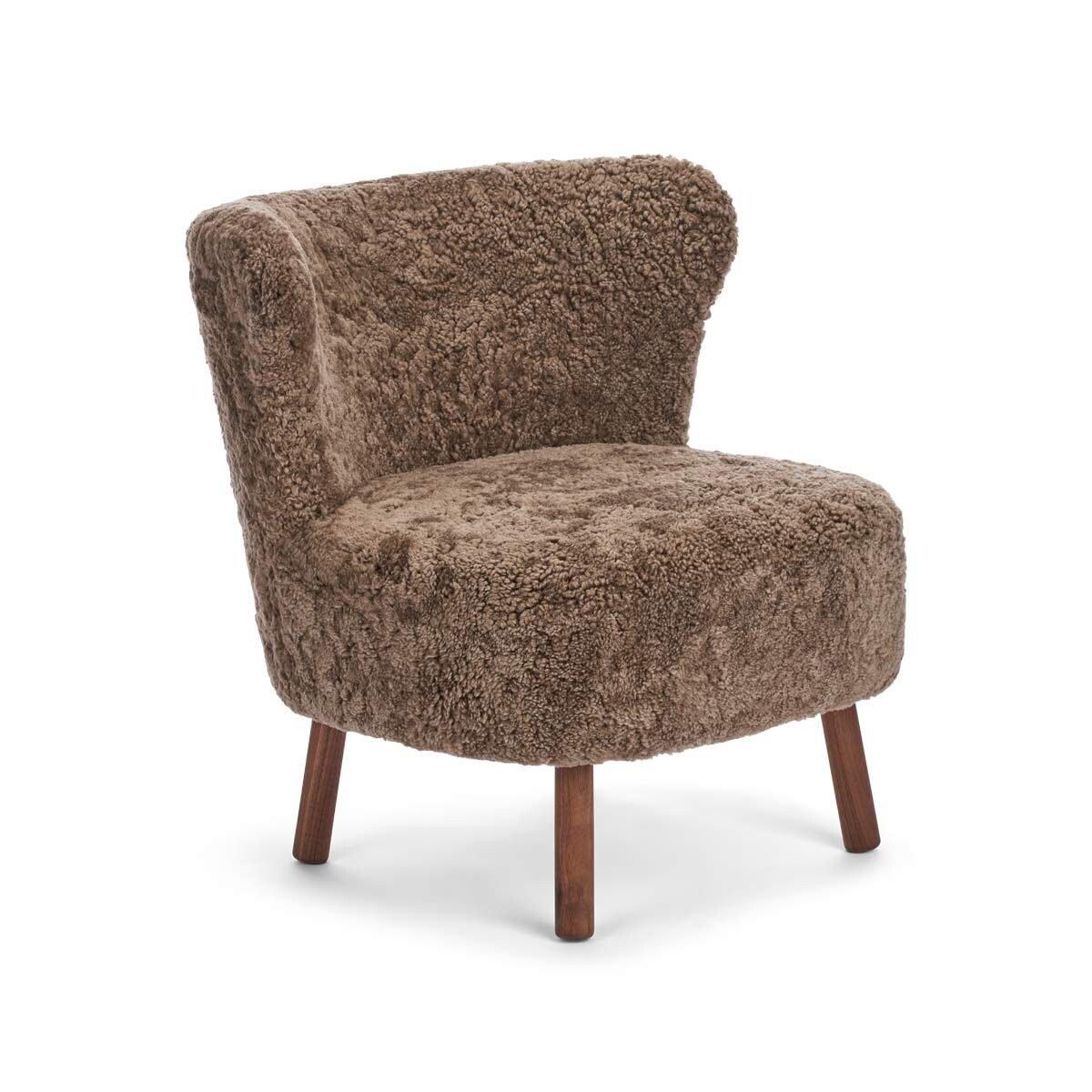 Emil Loungesessel | Premium Lammfell | Kurzhaar Taupe
