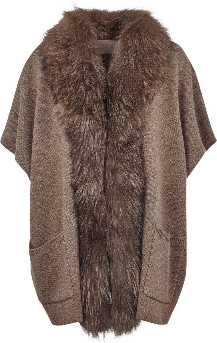Nina Poncho | Wolle, Waschbär Ponchos | Lammfellhaus.at