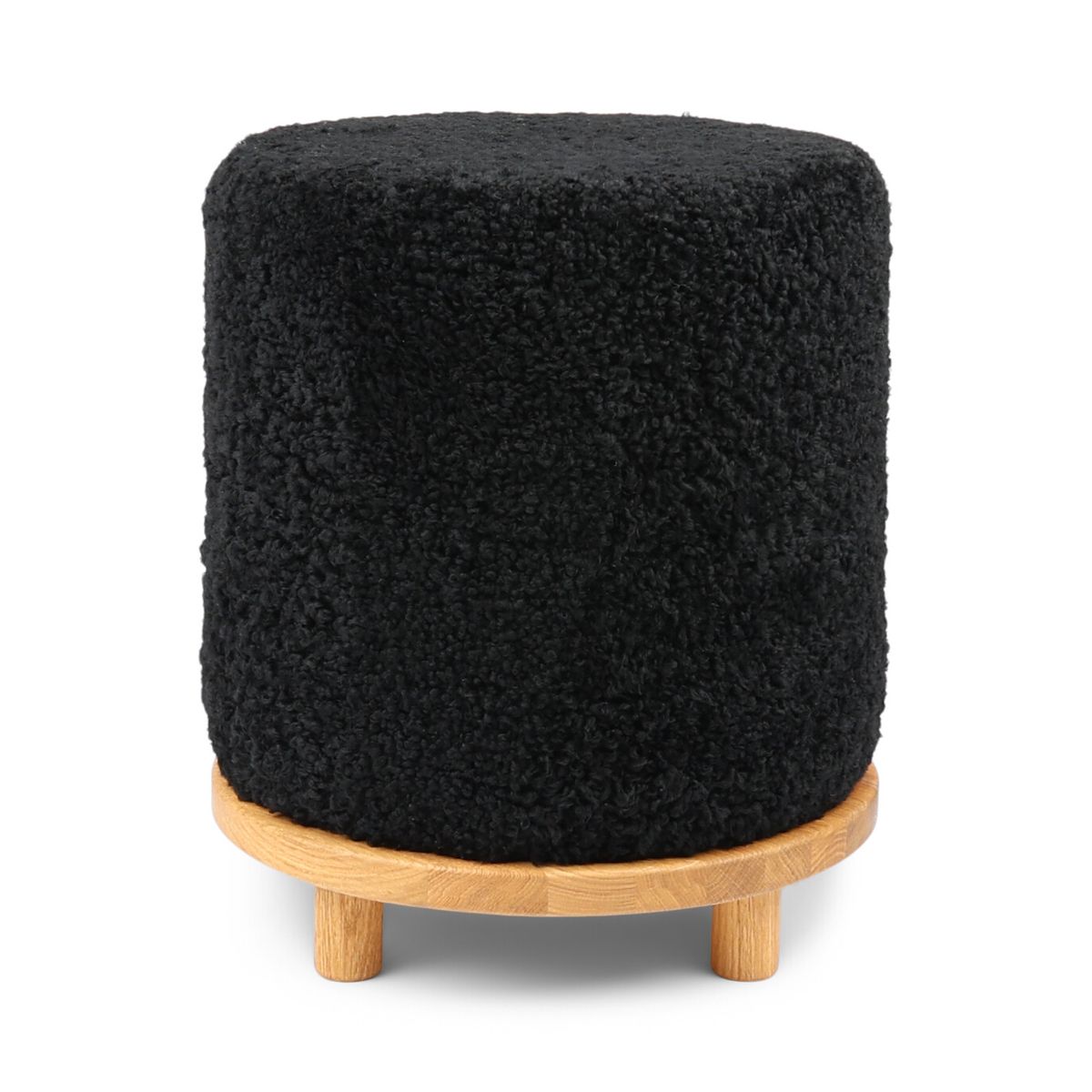 Simon Pouf | Kurzhaar | Neuseeland | D46x52 cm Poufs | Lammfellhaus.at
