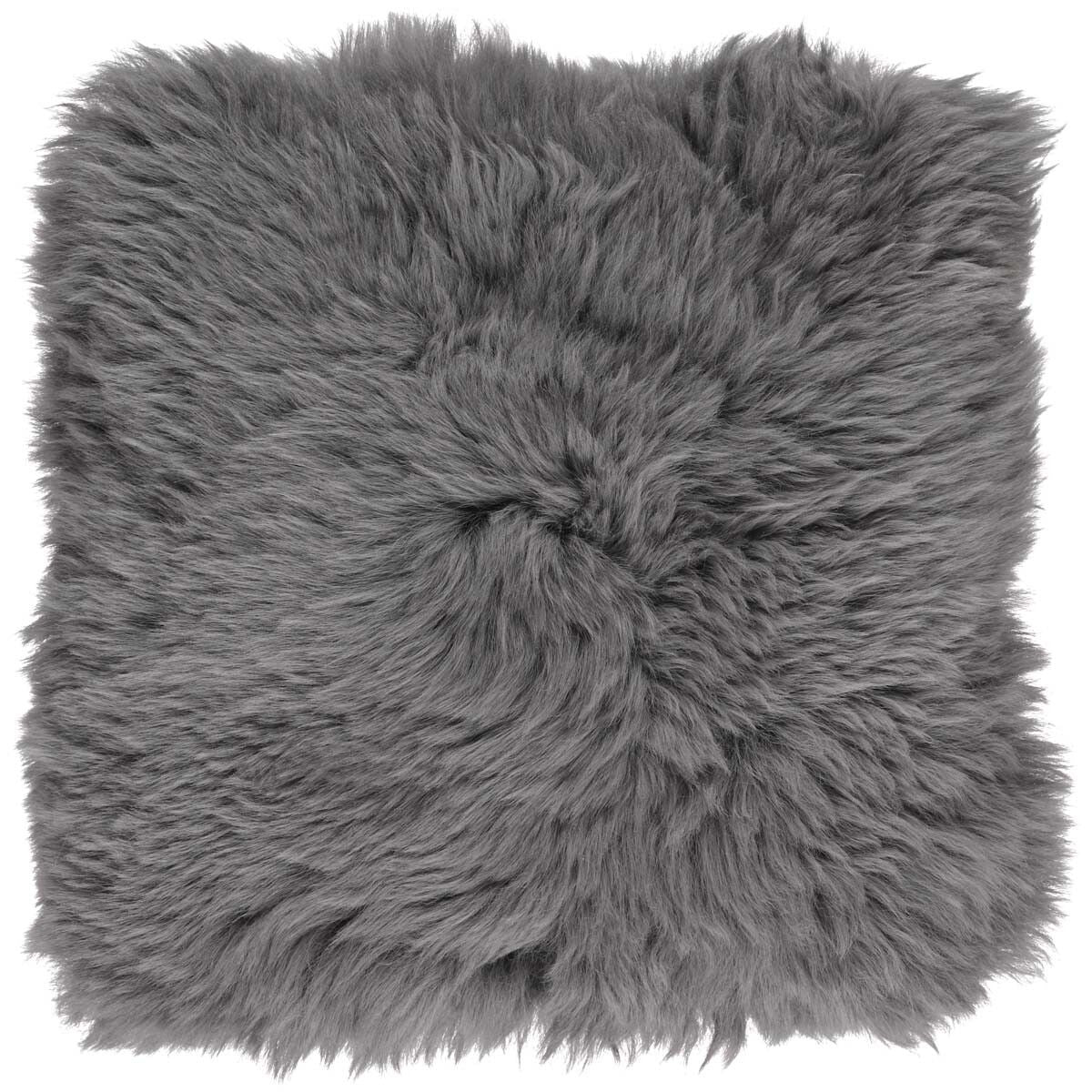 Lammfell Stuhlauflage | Langhaar | Neuseeland | 37x37 cm Sitzkissen | Lammfellhaus.at