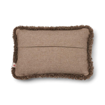 Wollkissen | 100% Wolle | Fellborte | 52x52 cm | 34x52 cm Beige/Taupe