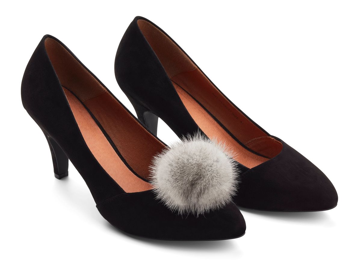 Pompon Schuhclip | Nerz Fellschuhe | Lammfellhaus.at