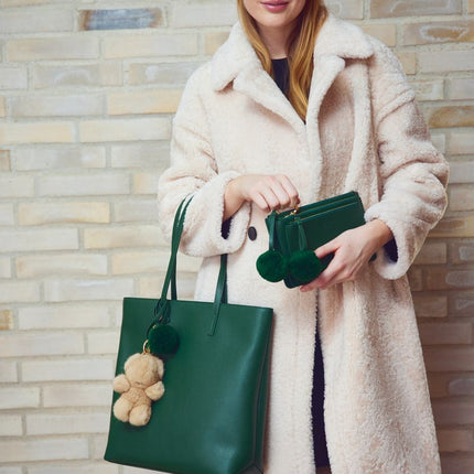 Camilla Clutch | 3-in-1 Clutch | Lammleder Antikgrün