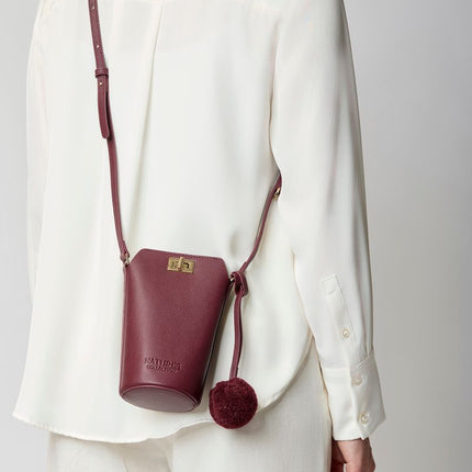 Adina Handytasche | Lammleder Bordeaux