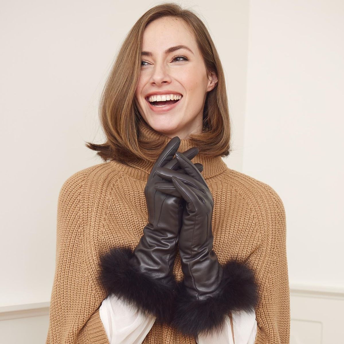 Kimberly | Lederhandschuhe | Nerzpelz | Damenhandschuhe Modeaccessoire | Lammfellhaus.at