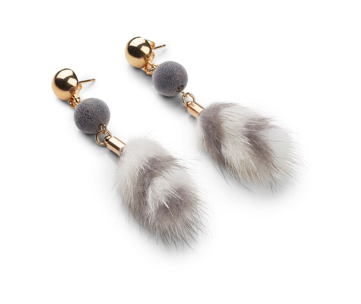 Nicki Ohrringe mit Ohrstecker | Nerz Modeaccessoire | Lammfellhaus.at